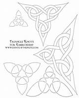 Embroidery Knot Coloring Patterns Triangle Them Paste Eat Don Pages Hope Enjoy Celtic sketch template