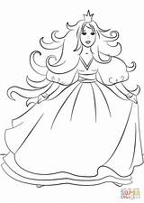 Coloring Princess Pages Gorgeous Printable Supercoloring Drawing sketch template