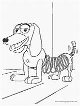 Coloring Pages Toy Story Disney Printable Kids Color Sheets Slinky Dog Sheet Found sketch template