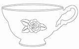 Tea Cup Template Vintage Teacup Teapot Digital Patterns Templates Coloring Birdscards Pages Teacups Cups Expand Before Click Applique Printable Saving sketch template