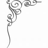 Corner Border Filigree Designs Clip Borders sketch template