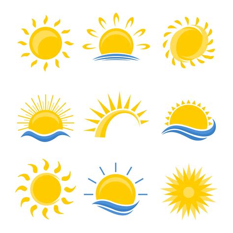 sun logo vector art icons  graphics
