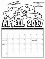 April Calendar Coloring Pages Kids Calendars Preschool Freekidscrafts Crafts sketch template