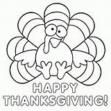 Coloring Thanksgiving Turkey Pages Happy Children sketch template
