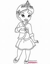Belle Coloring Baby Pages Princess sketch template