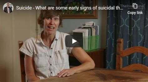 suicide what are some early signs of suicidal thoughts