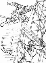 Coloring Spiderman Game Library Clipart Fighting Pages sketch template