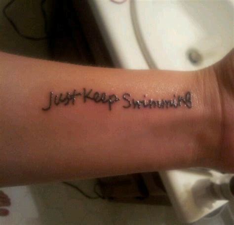 Meaningful Just Keep Swimming Tattoo