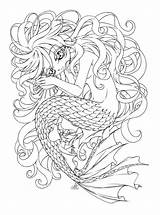 Coloring Ocean Pages Adult Mermaid Jasmine Color Deviantart Becket Sounds Waves Griffith Printable Sureya Line Getdrawings Book Print Discover Drawing sketch template