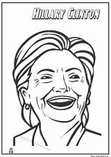 Clinton Coloring Hillary Getcolorings Bill sketch template