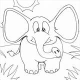 Elephant Coloring Pages Piggie Kids Gerald Colouring Teaching Through Color Comments Coloringhome sketch template