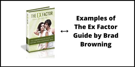 Examples Of The Ex Factor Guide By Brad Browning