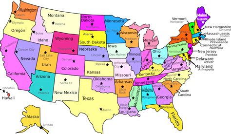 united states map  names
