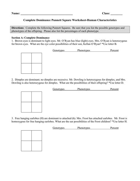 7 tremendous punnett square worksheet coloring pages
