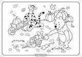 Coloring Fall Winnie Pooh Friends Whatsapp Tweet Email sketch template