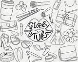 Girly Doodle sketch template