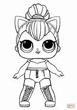 Coloring Lol Kitty Pages Queen Doll Printable Drawing sketch template