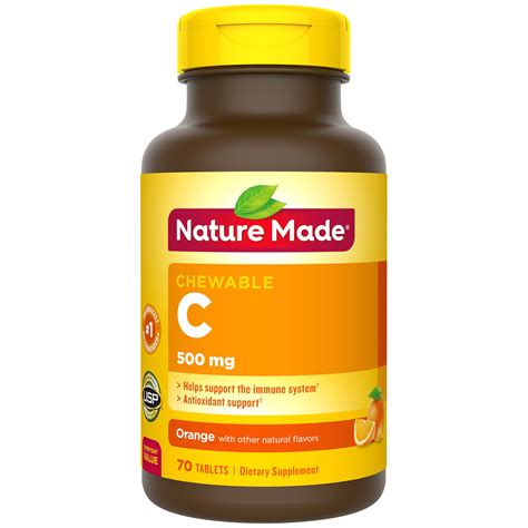nature  chewable vitamin   mg tablets  count   support  immune system