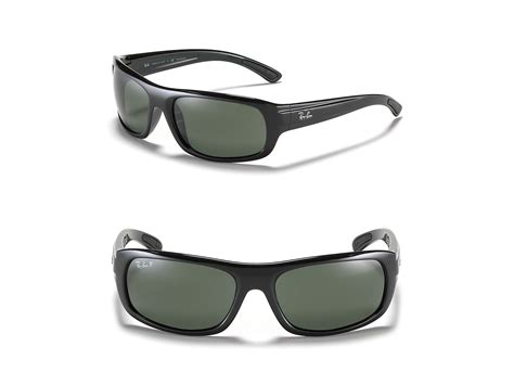 Ray Ban Active Lifestyle Polarized Rubber Wrap Sunglasses