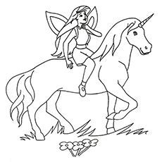 fairy  unicorn picture  color unicorn coloring pages horse