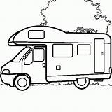 Car Coloring Pages Motorhome Colouring Rv Drawing Camping Camper Caravan Coloriage Imprimer Campers Gif Coloriages Kids Wohnmobil Ausmalen Zum Einfach sketch template