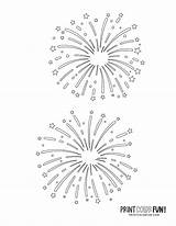 Fireworks Firework Firecracker Celebrate Printcolorfun sketch template