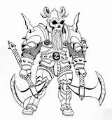 Undead Dwarf Fighter sketch template