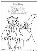 Merlin Arthur Enchanteur Couronne Coloriage sketch template
