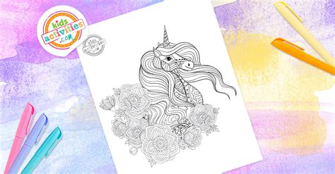 family  parenting unicorn zentangle relaxing coloring page
