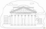 Coloring Pantheon sketch template