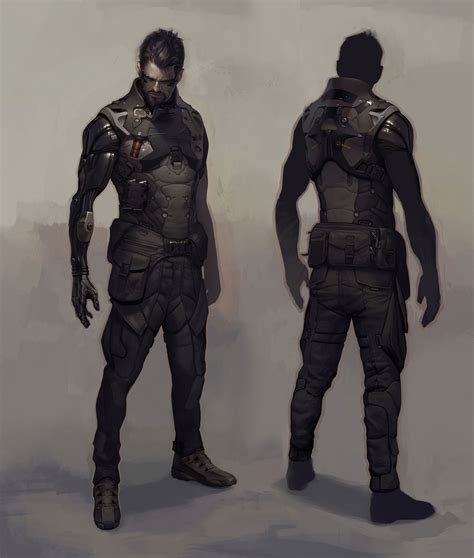 deus  universe cyberpunk character combat armor concept art