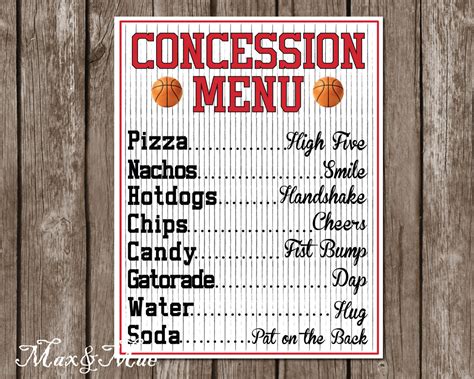 concession stand price list template