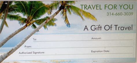 travel   gift  travel certificate