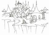 Colorat Iarna Castle Planse Castelo Imagini Desene Pasari Christmas Shoveling Nevado Monte Fisa Si Snowflake Domestice Cocos Educative Coloringhome Gascan sketch template