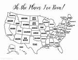 Map Coloring Usa Travel States Printable United Pages Maps Journal Bullet State Kids Printables Lovelyplanner Planner Lovely Notebook Right sketch template