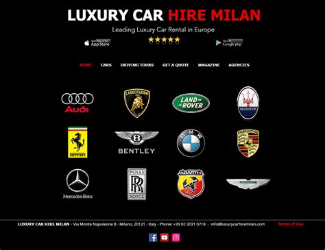 luxury car rental milano luxury car hire milan