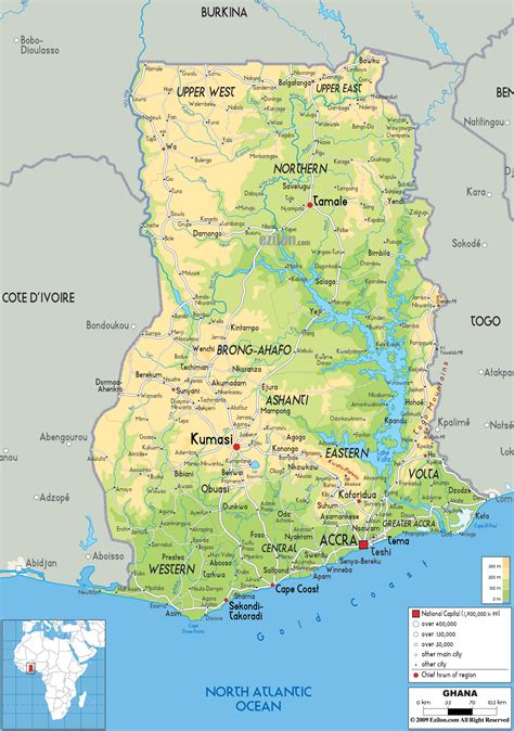ghana map travelsfinderscom