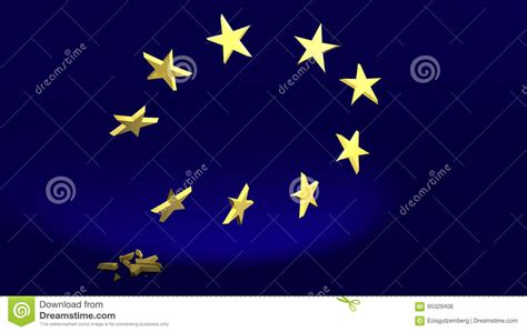falling star symbolize  brexit stock illustration illustration  flag bremain