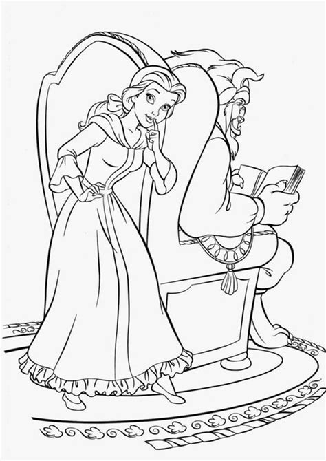 disney princess coloring pages beauty   beast background