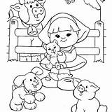 Little People Pages Coloring Getcolorings Printable sketch template