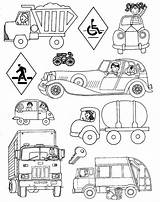 Transport Atividades Meios Transporte Moyens sketch template