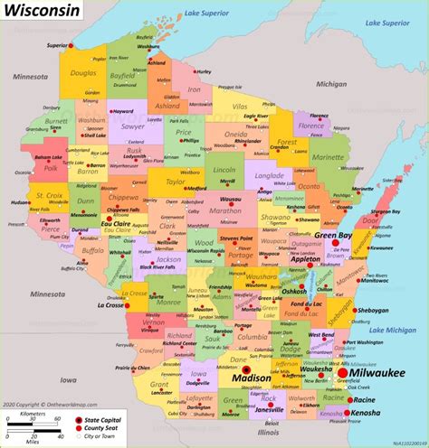state  wisconsin map campus map