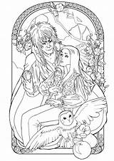 Labyrinth Coloring Pages Adult Book Movie Deviantart Labyrinthe Jareth Drawings Disney Sheets Colouring Bowie David Sarah King Ups Grown Ludo sketch template