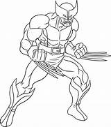 Wolverine Coloring Pages Men Sharp Claws Kids sketch template