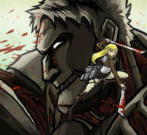 Christa And The Armored Titan By Radecmai On Deviantart