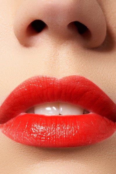 Cosmetics And Makeup Closeup Shoot Of Beautiful Lips Of Woman With