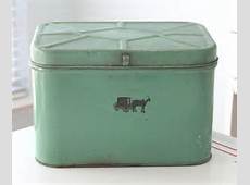 Vintage Green Bread Box by jaditekate on Etsy