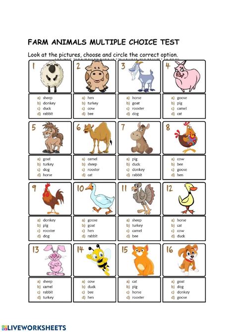 farm animals worksheet  grade  worksheets  grade  animal