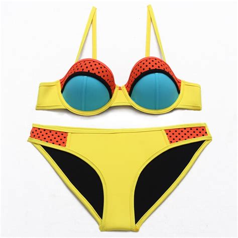 2017 patchwork different colors women bikinis mujer bikini female beach