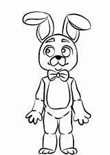 Bonnie Coloring Pages Getcolorings Fnaf sketch template